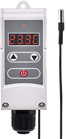 EMOS termostato Digital Manual, Sensor Remoto 0.9 m, conmutación Ajustable, 5–90 °C, calefacción/refrigeración, Montaje Superficie, Blanco