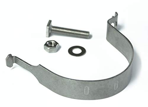Round Stainless Steel Sign Post Fixing Clip (60mm Anti-Rotational) - Pack of 4