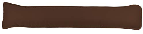 mFabrics Pack of 1 Hollowfibre Filled Draught Excluder Draft Insulator for Door Bottom Size: 90x18cm (Chocolate)
