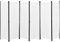 Paravento/Separè per Interni/Balcone, 171 x 300 cm (AxL) Divisorio a 6 Pannelli per Camera da Letto/Studio Medico - Struttura Pieghevole - Bianco