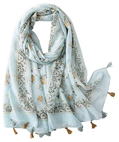 FAIRYGATE Schal Damen Grün Seidenweich und Federleicht Stola Eleganter Halstuch Premium Polyester Tuch Pflegeleichtes Schaltuch Schals & Tücher für Frauen 18231