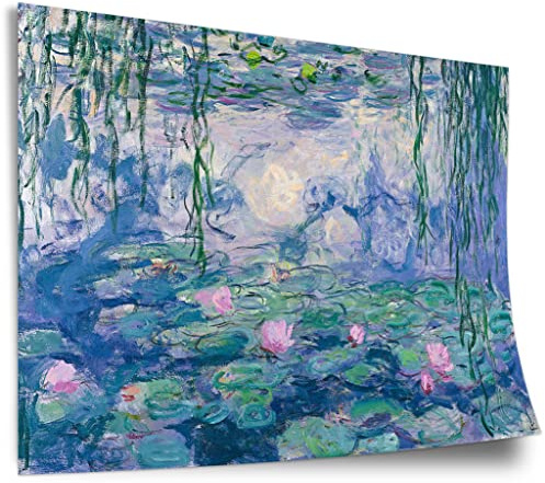Printistico Poster Claude Monet - Seerosen Kunstdruck ohne Rahmen, Wandbild - A4, A3, A2, A1, A0, XXL - Wohnzimmer, Schlafzimmer, Küche, Deko