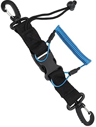 Tauchfeder-Spiralkabel, 2 Haken Schutzkabel für Taucherkabel für Lichter zum Tauchen Blau