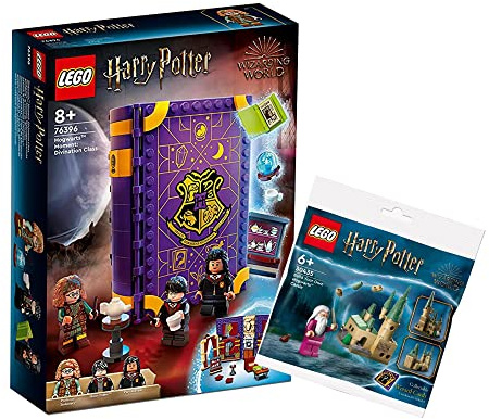 Lego Harry Potter Set: Hogwarts Moment: Wahrsageunterricht Spielzeug-Buch mit Minifiguren (76396) + Hogwarts Schloss (30435)
