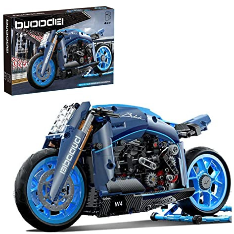 CELMAN Technik Moto da Corsa Kit di Costruzione Mattoncini per Bambini e Adulti - Supermoto Modello con 986 Pezzi - Compatibile con Grandi Marchi - Giocattoli da Costruzione di Modellini