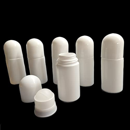 50ml Empty Refillable Roll On Bottles, Plastic Rollerball Bottles Reusable Leak-Proof Refillable Roll On Deodorant Bottles Container for DIY Essential Oil Perfumes Balms (6 Pack)
