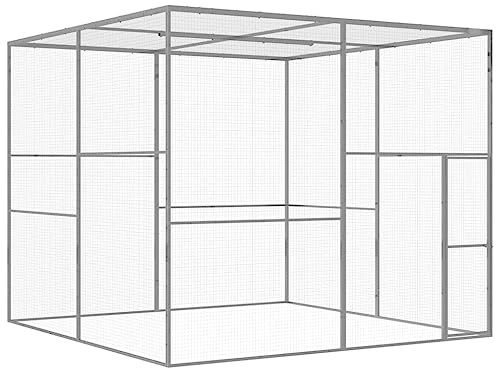 vidaXL Katzenkäfig 3x3x2,5 m Verzinkter Stahl