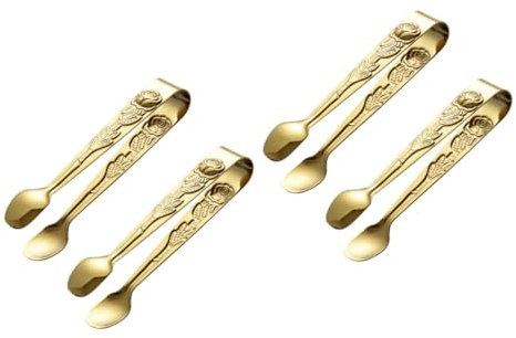 BESTonZON 4pièces Pince à Glace Acier Inoxydable Avec Design Unique Ustensiles Multifonctions Pour Cuisine Et Réceptions
