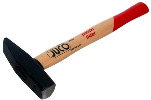 NAJDER JUCO Martello professionale da falegname fabbro 1kg, mazza, manico in faggio, DIN 1042, multifunzionale, per il fai da te, edilizia, durevole