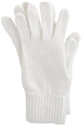 Mississhop 381 Feinstrick Kaschmir-Gemisch Beanie Mütze Slouch/XXL Schal/Handschuhe Creme Einheitsgroesse Handschuhe