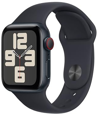 Apple Watch SE (2nd Gen, 2023) [GPS + Cellular 40mm] Smartwatch with Midnight Aluminium Case with Midnight Sport Band S/M. (Renewed)