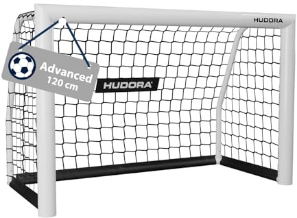 Hudora fotbollsmål avancerad 120 cm I för barn/ungdomar och vuxna I utomhus fotboll träningsmål med närnätnät