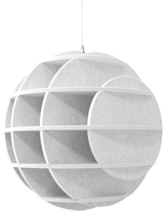 platino24 SATELLITE 3D-Akustik-Objekt Kugel für optimale Raumakustik I Schallabsorber für Decke in innovativem Design I Durchmesser: 58 cm I Recyclebares & anhaltendes Absorber-Element