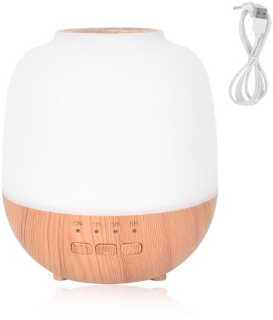 Difusor de Aceites Esenciales, 120ml Pequeño Difusor de Aromaterapia con Ambiente Luminoso, Humificador de Aromas, Difusor Ultrasonico para Dormitorio SPA Oficina o Regalo de Fiesta