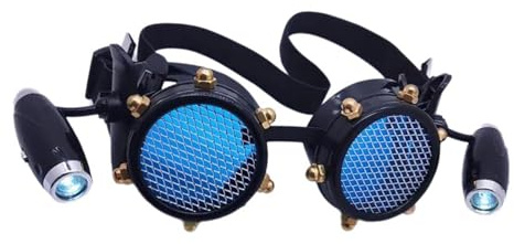 HDKEAN Goggle Steampunk Cosplays Sonnenbrille Runde Brille Retro Party Lustiges Kleid Halloween Kostüme Steampunk Brille Brille Steampunk Brille Gothic Brille