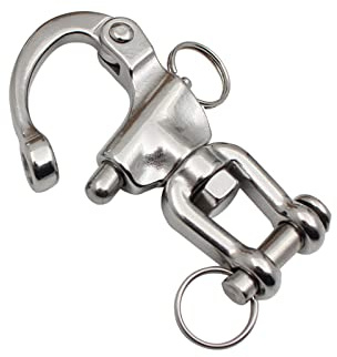 JTQYFI 70/87/128 mm in acciaio inox Grillo fisso a sgancio rapido Grillo fisso Marine Rigging Hardware