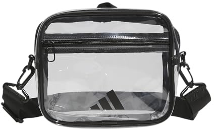 adidas Unisex Clear Crossbody Umhängetasche, transparent/schwarz
