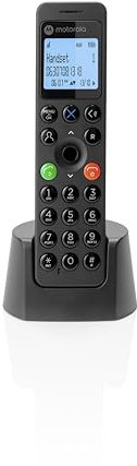 Motorola DOT211 Cordless Landline House Phone, Home Phone, Nuisance Call Blocking, Answer Machine, LCD Backlit Display, Single Handset Pack