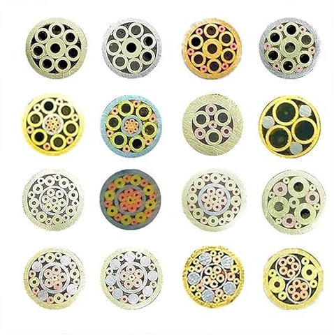 JIEYUZYUO 1 Rivet Mosaïque 6 Mm, Pour Manche de Couteau, Vis, Rivets Mosaïque En Laiton, Clou, Tube En Acier, Design Raffiné, Longueur 90 Mm/Style 3