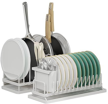 GUIXAN Tendedero con Soporte para Utensilios, tendedero para Platos para Exteriores, tendedero Grande con escurridor para Fregadero, tendedero para encimera de Cocina, Ahorro de Espacio