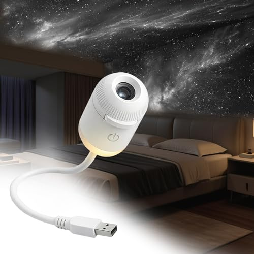 12-in-1 Galaxy Projector Night Light, 360° Adjustable Sternenhimmel Projektor Kinder Erwachsene, LED Projektor Sternenhimmel mit 12 Schiebbare Projektionsfolien, Deckenprojektor, Geschenke für Mama