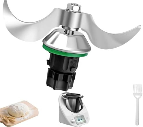 Teigmesser für Thermomix TM7 TM6 TM5, Edelstahl Teigmischmesser, Kein Teig-Rückstand und Einfach zu Reinigen, Mixmesser Ersatz Zubehör passend für Thermomix TM7 TM6 TM5