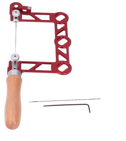 Woodworking Scroll Saw Mini Hand-Held Curve Saw Steel Frame Woodworking Jigsaw for Wood, Stone, Jade,(3 inches)