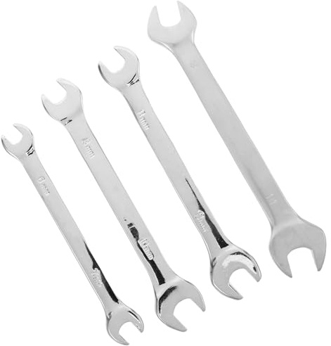 FONDOTIN 4 pièces Clé Fourche Double Outil Industriel Robuste Finition Lisse pour Réparation Auto et Entretien Maison