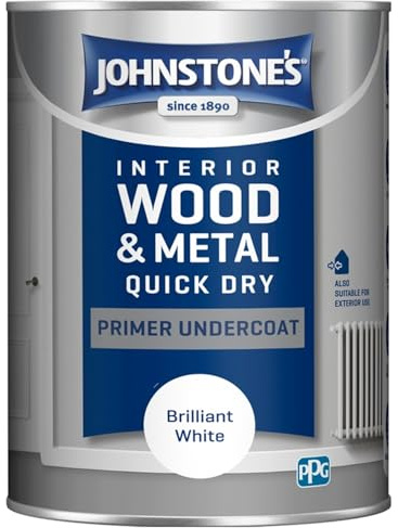 Primer & Undercoat Paint for Wood White 1.25L | Quick Dry Multi-Surface Paint Base | Excellent Adhesion, Smooth Coverage, Durable Finish, Interior & Exterior Use
