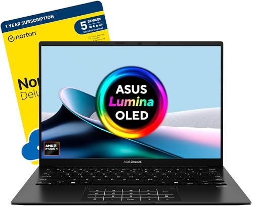 Asus Zenbook 14 Laptop AMD Ryzen AI 7 Processor 16GB RAM 1TB SSD 14” 3K Black
