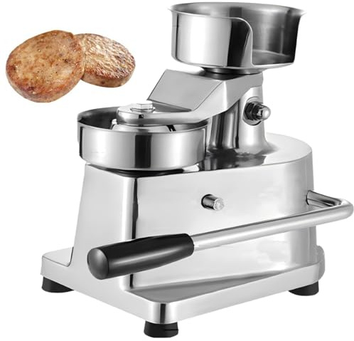 Hamburger Patty Maker, Stainless Steel Burger Press for 4-6 Oz Patties with 500 Greaseproof Papers, Easy to Use for Home Kitchen or Commercial BBQ