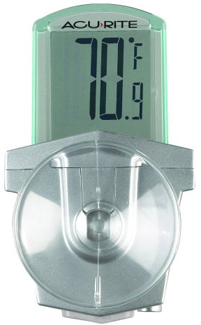 AcuRite 00799HDSBA1 00799 Digital Outdoor Window Thermometer, White, 0.2