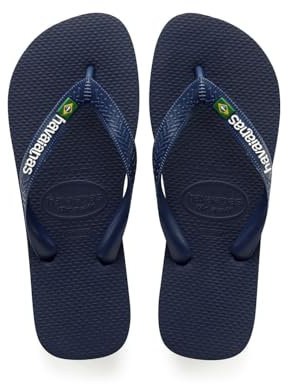 Havaianas - Brasil Logo, Infradito Iconiche, Comode E Resistenti, Strisce con la Bandiera Del Brasile E Suola Antiscivolo Con Strisce Colorate, Unisex Adulti