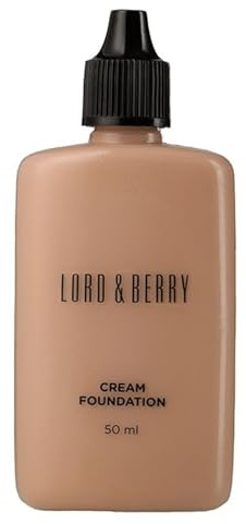Lord & Berry CREAM FOUNDATION Makeup, Full Coverage Foundation Contains UVA-UVB Filters, Weightless, Natural-Finish, Long-Lasting, Enriched With Vitamin E and Hyaluronic Acid, Sand, 50ML