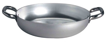 Pentole Agnelli, ALMA11036, Tegame con 2 Maniglie in Acciaio Inox, Alluminio, Argento