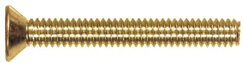The Hillman Group 2092 Brass Flat Head Slotted Machine Screw 8-32 x 1 30-Pack