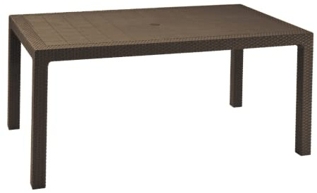 Keter - Mesa Comedor Exterior Melody de 6 plazas, Color marrón
