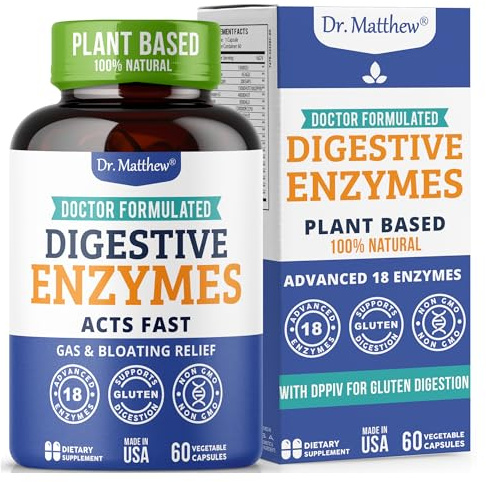 Best Digestive Enzymes for Women & Men with Lactase Lipase Amylase Bromelain. Enzymes for Digestion & Digestive Health. Gas and Bloating Relief for Women and Men. Gallbladder Enzymes & Supplements.