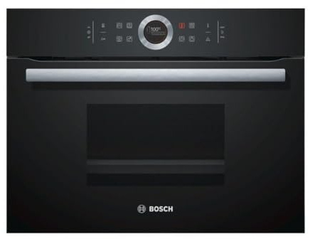 Bosch CDG634AB0 Serie 8 Dampfgarer, 45 x 60 cm, 1,3 L Wassertank, AutoPilot 20 20 Automatikprogramme, TFT-Touchdisplay, intuitiver Bedienring, SoftClose und SoftOpen, Leeranzeige Wassertank