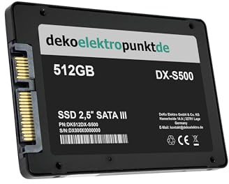 dekoelektropunktde 512 Go Disque Dur SSD Convient pour MacBook Pro A1286 A1297 A1435, Remplacement Alternatif
