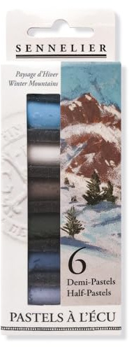 SENNELIER Extra Soft Half Pastel 6 Sticks Set, Set of 6, Winter