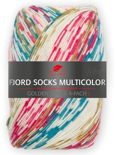 Pro Lana Fjord Socks Multicolor 4-fach 482 - petrol/pink