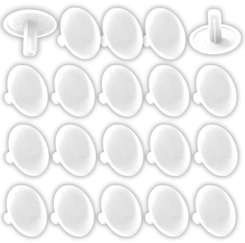 cyclingcolors 20x Abdeckkappen für Schrauben 2.5x10x5mm schraubenkappen Kunststoff möbel Abdeckung PZ, Weiß