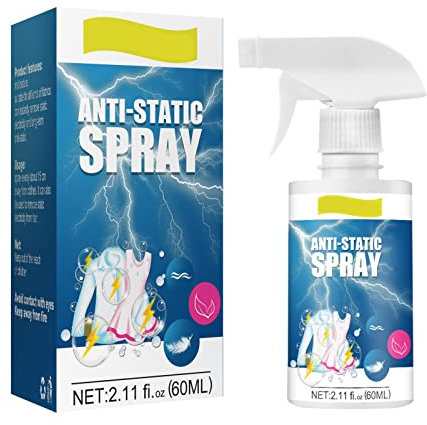Niktule Antistatik-Spray für Kleidung, Weichspüler, Haar, Anti-Frizz-Spray, Antistatik-Entferner für Kleidung, Textilien, Möbel und Auto, reduziert statische Aufladung