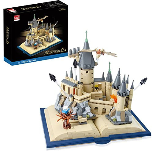 Seyaom Harry Schloss Bauset Kompatibel, Magisches Schloss Buch Spielzeug Bausteine, Geschenksidee Bauspielzeug für Erwachsene/Zauberwelt-Fans und Kinder(727 Stück)