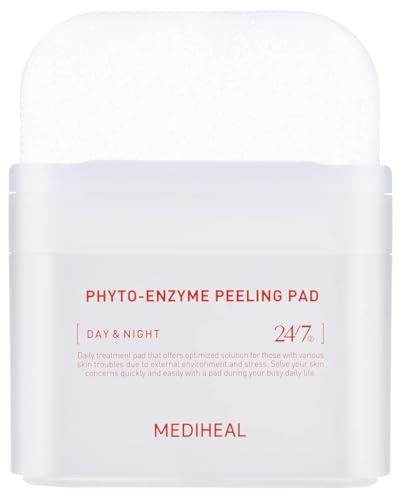 MEDIHEAL Phyto Enzyme Peeling Pad - Vegan Face Resurfacing Gauze Pads with LHA & Papaya Enzym - Pore Tightening Pads to Control Sebum - Exfoliating for Dead Skin Cells, 90 sheets