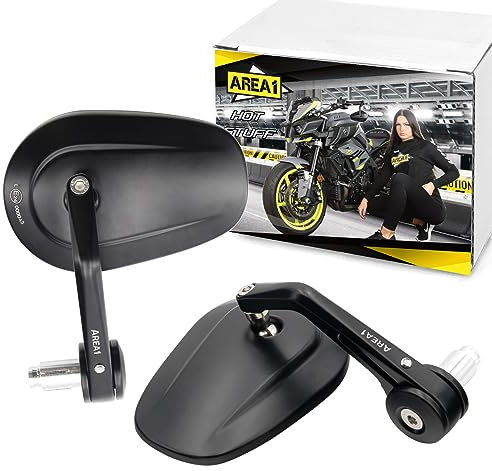 Area1 Motorrad Spiegel Lenkerendenspiegel CNC kompatibel mit Street Triple 660S 765S (2018) Triple RLow (V67)
