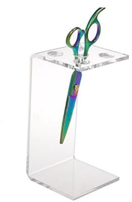 SOESFOUFU Transparenter Acryl Friseurscherenhalter Mit Trennfachen Langlebiges Aufbewahrungsregal Für Haarscheren Kämme Und Clips Praktischer Organizer Für Friseurzubehör Und Modernes Salon
