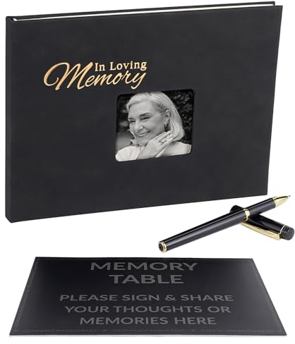 Funeral Guest Book For Memorial Service ,Funeral Sign In Book for guests,Hardcover Funeral Guest Books Celebration of Life,In Loving Memory Guest Sign In Book for Funeral,Total 94 pages for 70 Guests