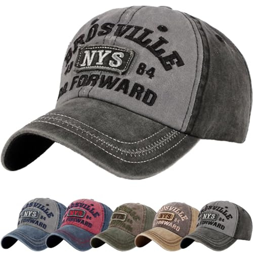 DURINM Cappellino Uomo con Visiera 100% Cotone Baseball cap Compleanno Uomo Regalo Berretto da Baseball Unisex Regolabile Cappello con Visiera Casuale